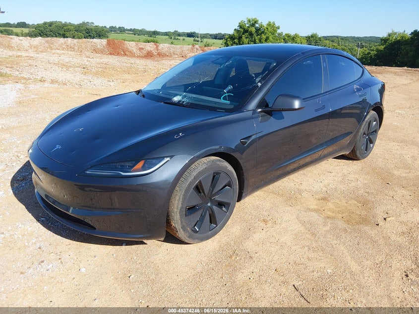 2025 Tesla Model 3 VIN 5YJ3E1EB4SF926145 IAAI salvage auction — HAIL, Salvage Title, sold $16,500 on 2026-08-02 (photo 2)