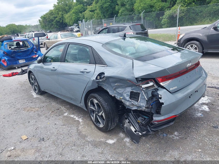 2023 Hyundai Elantra VIN KMHLN4AJ9PU045255 IAAI salvage auction — REAR END, Salvage (Virginia), sold $5,100 on 2026-07-10 (photo 3)