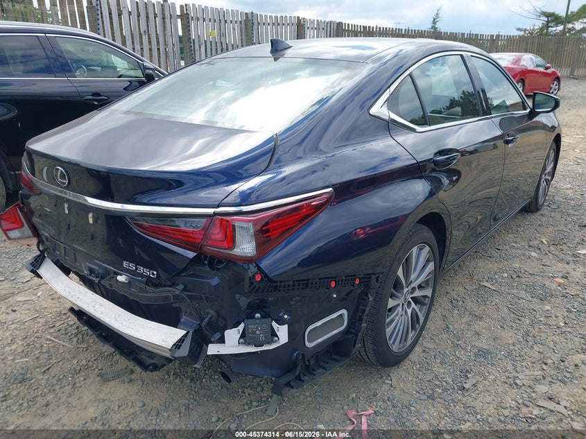 2019 Lexus ES VIN 58ABZ1B19KU038286 IAAI salvage auction — REAR END, Salvage (Virginia), sold $11,800 on 2026-07-10 (photo 4)