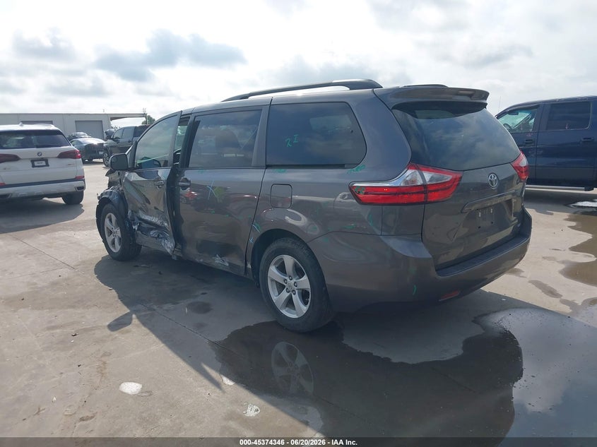 2017 Toyota Sienna VIN 5TDKZ3DC0HS856735 IAAI salvage auction — LEFT SIDE, Original (Texas), sold $7,100 on 2026-07-29 (photo 3)