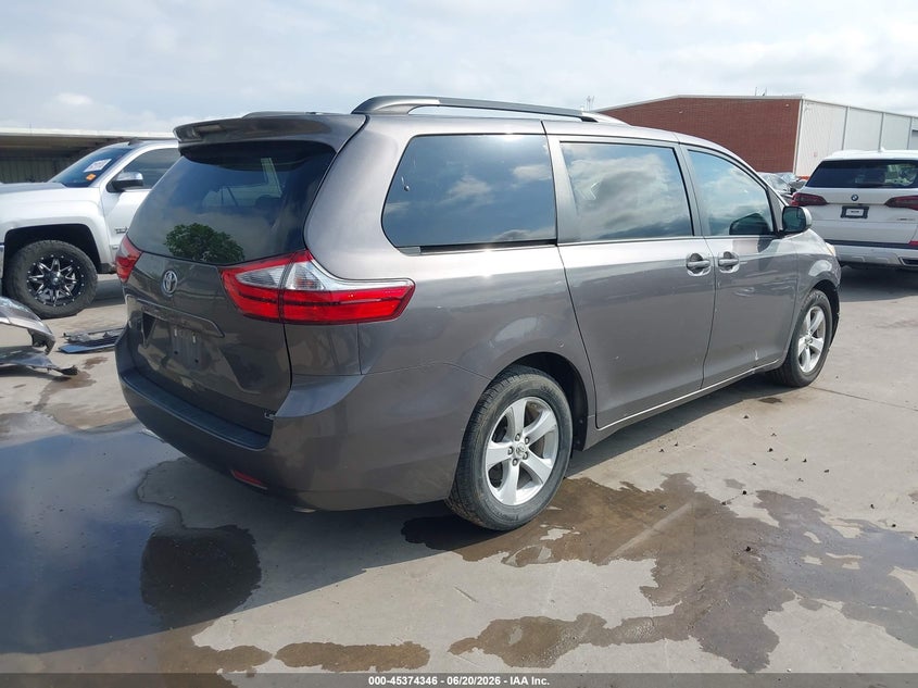2017 Toyota Sienna VIN 5TDKZ3DC0HS856735 IAAI salvage auction — LEFT SIDE, Original (Texas), sold $7,100 on 2026-07-29 (photo 4)