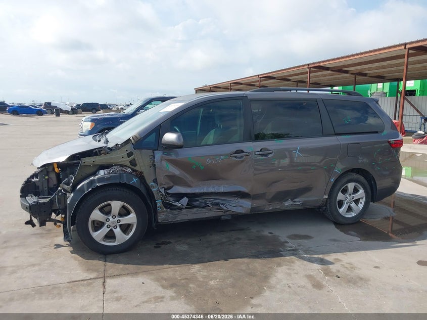 2017 Toyota Sienna VIN 5TDKZ3DC0HS856735 IAAI salvage auction — LEFT SIDE, Original (Texas), sold $7,100 on 2026-07-29 (photo 6)