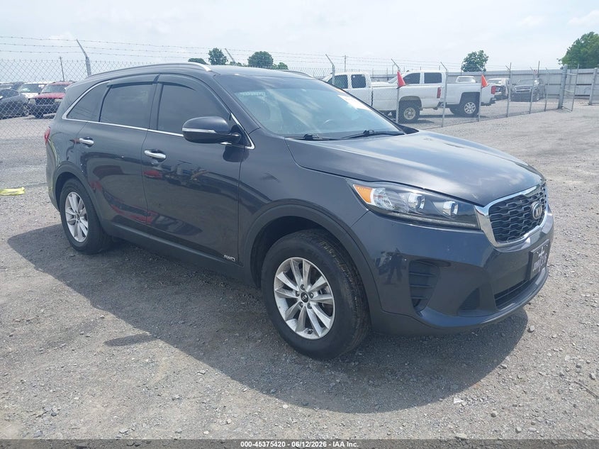 2019 Kia Sorento VIN 5XYPGDA30KG545753 IAAI salvage auction — LEFT REAR, Salvage Title, sold $1,700 on 2026-07-29 (photo 1)
