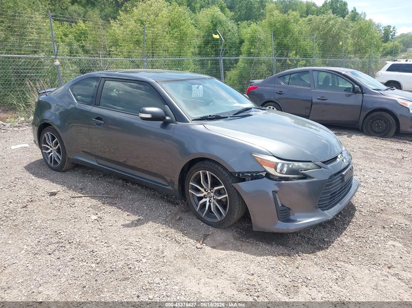 2014 Scion Tc VIN JTKJF5C71E3073868 IAAI salvage auction — LEFT FRONT, Salvage (Illinois), sold $900 on 2026-07-15 (photo 1)