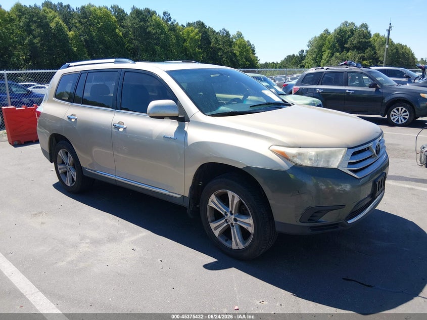 2012 Toyota Highlander VIN 5TDYK3EH4CS068476 IAAI salvage auction — REAR END, Salvage Title, sold $2,900 on 2026-07-22 (photo 1)
