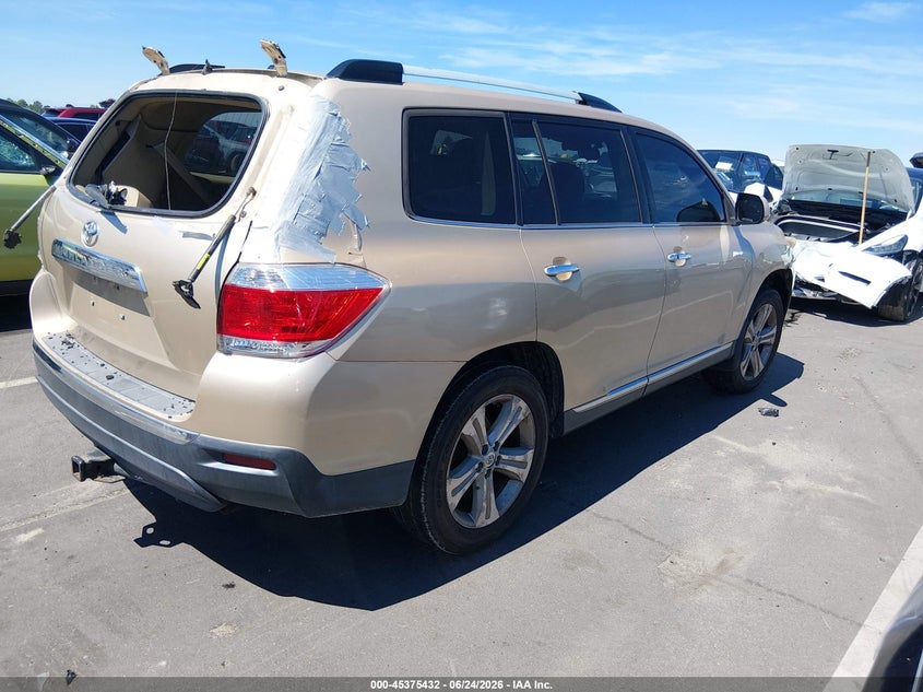 2012 Toyota Highlander VIN 5TDYK3EH4CS068476 IAAI salvage auction — REAR END, Salvage Title, sold $2,900 on 2026-07-22 (photo 4)