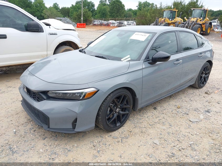 2025 Honda Civic VIN 19XFL2H81SE026205 IAAI salvage auction — REAR END, Salvage Rebuilt (North Carolina), sold $10,500 on 2026-07-30 (photo 2)
