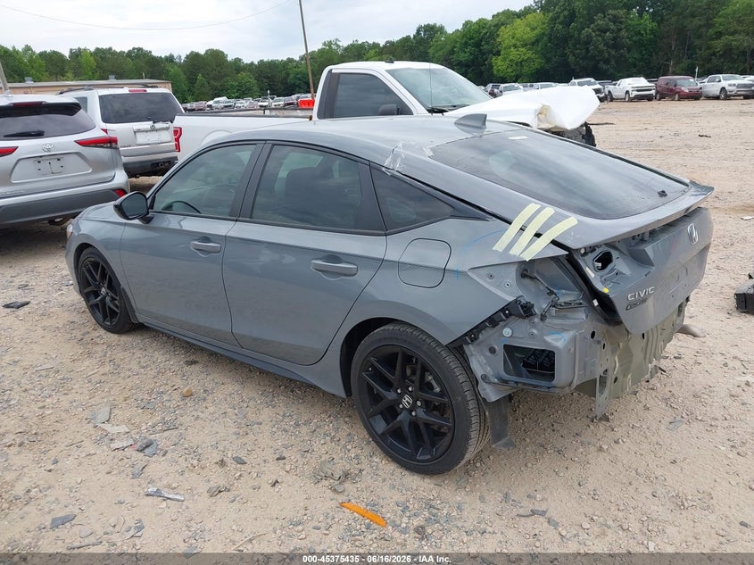 2025 Honda Civic VIN 19XFL2H81SE026205 IAAI salvage auction — REAR END, Salvage Rebuilt (North Carolina), sold $10,500 on 2026-07-30 (photo 3)