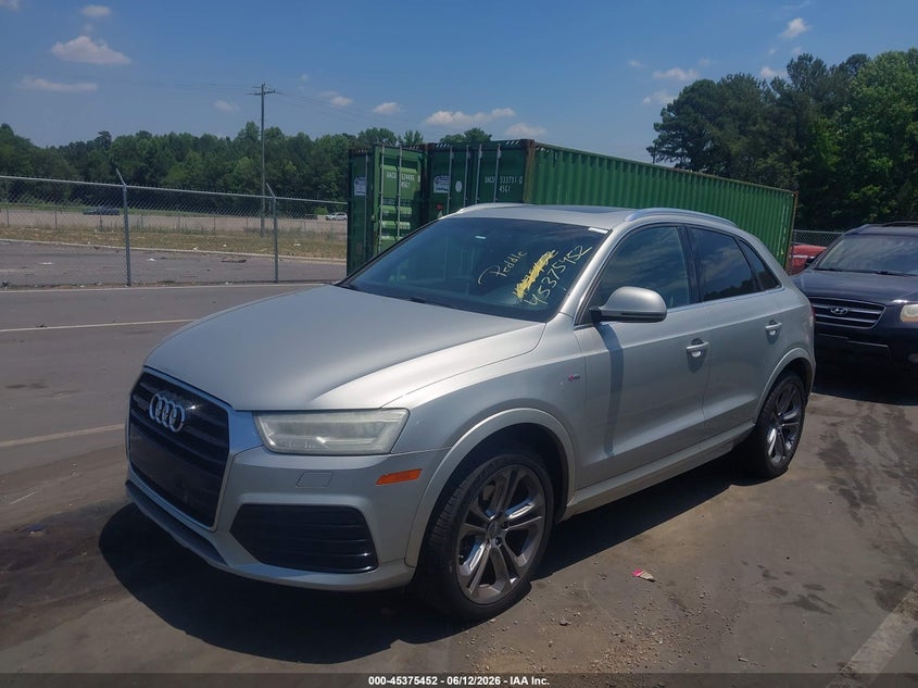 2016 Audi Q3 VIN WA1GFCFS2GR004722 IAAI salvage auction — NORMAL WEAR, Clear (North Carolina), sold $1,000 on 2026-07-08 (photo 2)
