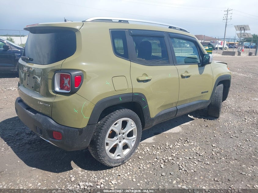 2015 Jeep Renegade VIN ZACCJBDT8FPB99456 IAAI salvage auction — LEFT FRONT, Clear (Wisconsin), sold $2,775 on 2026-07-09 (photo 4)