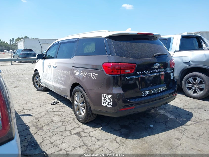 2020 Kia SEDONA VIN KNDMB5C17L6624473 IAAI salvage auction — RIGHT FRONT, Salvage (North Carolina), sold $1,700 on 2026-07-23 (photo 3)