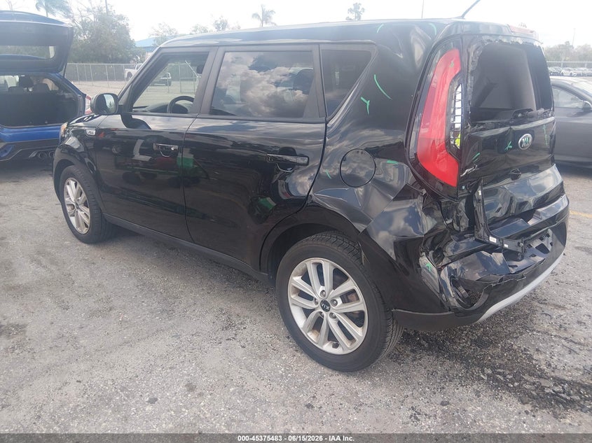 2019 Kia Soul VIN KNDJP3A54K7629640 IAAI salvage auction — REAR END, Salvage Title, sold $2,100 on 2026-07-20 (photo 3)