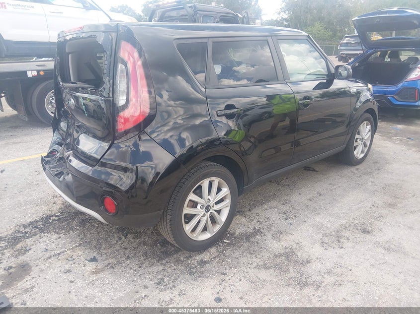 2019 Kia Soul VIN KNDJP3A54K7629640 IAAI salvage auction — REAR END, Salvage Title, sold $2,100 on 2026-07-20 (photo 4)