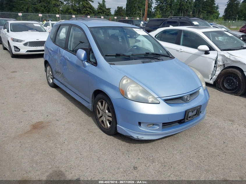 2008 Honda Fit VIN JHMGD38698S000784 IAAI salvage auction — RIGHT SIDE, Bill Of Sale (Washington), sold $500 on 2026-07-08 (photo 1)