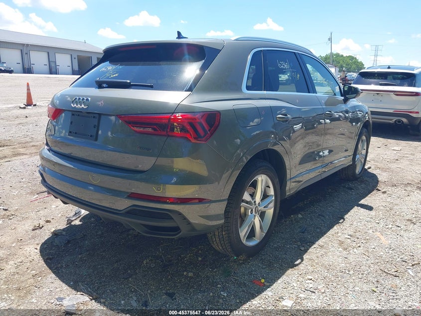 2024 Audi Q3 VIN WA1DECF34R1116566 IAAI salvage auction — LEFT REAR, Salvage (Indiana), sold $16,750 on 2026-07-22 (photo 4)