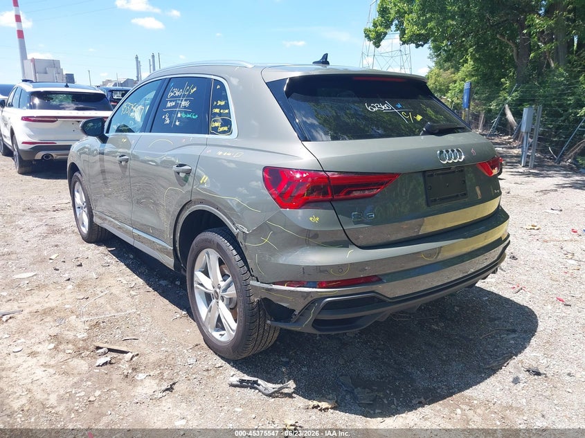 2024 Audi Q3 VIN WA1DECF34R1116566 IAAI salvage auction — LEFT REAR, Salvage (Indiana), sold $16,750 on 2026-07-22 (photo 6)
