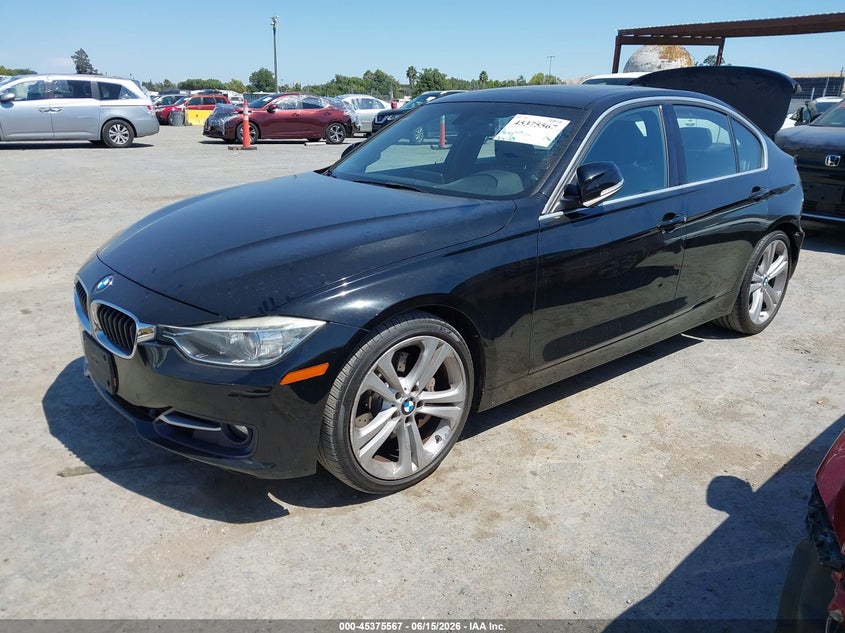 2015 BMW 3er VIN WBA3A9G50FNT09640 IAAI salvage auction — REAR END, Salvage (California), sold $3,850 on 2026-07-09 (photo 2)