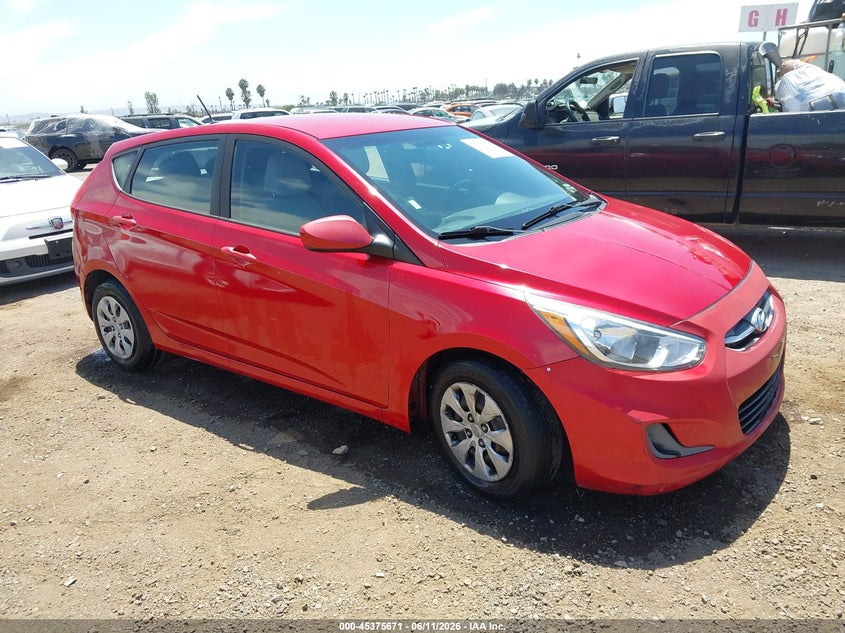 2017 Hyundai Accent VIN KMHCT5AE3HU351660 IAAI salvage auction — NORMAL WEAR, Clear - Dealer Only (California), sold $1,200 on 2026-07-06 (photo 1)