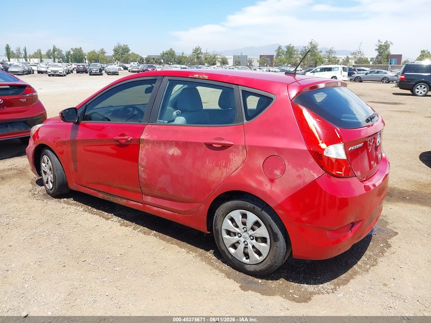 2017 Hyundai Accent VIN KMHCT5AE3HU351660 IAAI salvage auction — NORMAL WEAR, Clear - Dealer Only (California), sold $1,200 on 2026-07-06 (photo 3)