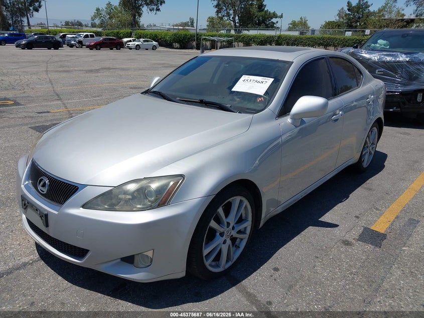 2007 Lexus Is 250 VIN JTHBK262272045767 IAAI salvage auction — SIDE, Salvage (California), sold $1,450 on 2026-07-16 (photo 2)