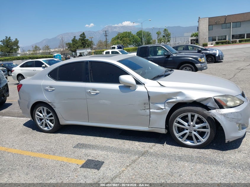 2007 Lexus Is 250 VIN JTHBK262272045767 IAAI salvage auction — SIDE, Salvage (California), sold $1,450 on 2026-07-16 (photo 6)