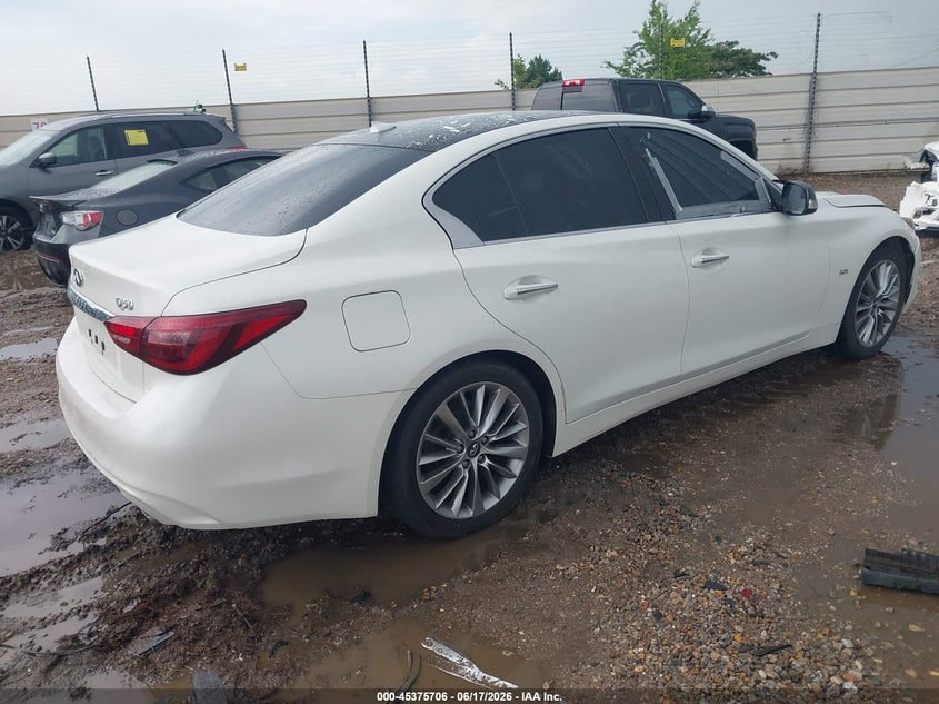 2018 Infiniti Q50 VIN JN1EV7AP5JM590849 IAAI salvage auction — ROOF, Clear (Alabama), sold $550 on 2026-07-09 (photo 4)
