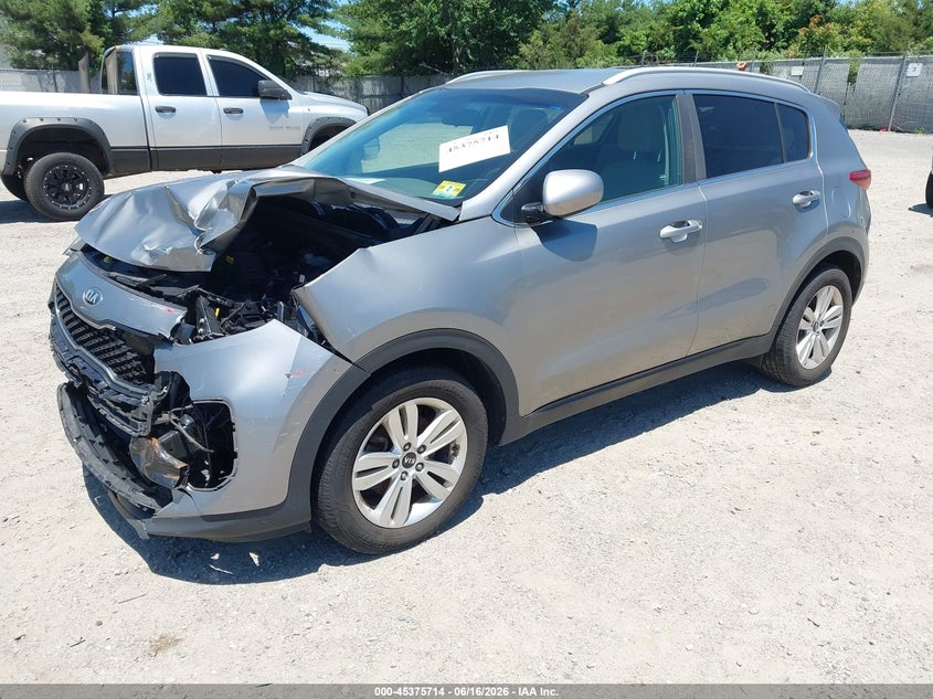 2019 Kia Sportage VIN KNDPM3AC6K7615966 IAAI salvage auction — FRONT END, Salvage (New Jersey), sold $2,700 on 2026-07-28 (photo 2)
