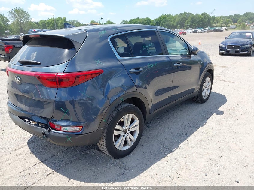 2018 Kia Sportage VIN KNDPMCAC3J7422043 IAAI salvage auction — REAR END, Salvage (New Jersey), sold $2,950 on 2026-08-01 (photo 4)
