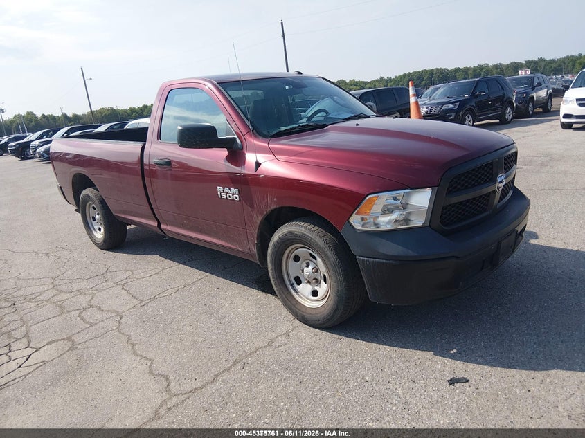 2017 Ram 1500 VIN 3C6JR6DG2HG701190 IAAI salvage auction — NORMAL WEAR, Sf97 (Maryland), sold $9,100 on 2026-08-18 (photo 1)