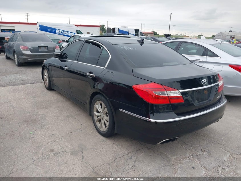 2012 Hyundai Genesis VIN KMHGC4DD1CU194833 IAAI salvage auction — NORMAL WEAR, Original (Texas), sold $600 on 2026-07-06 (photo 3)