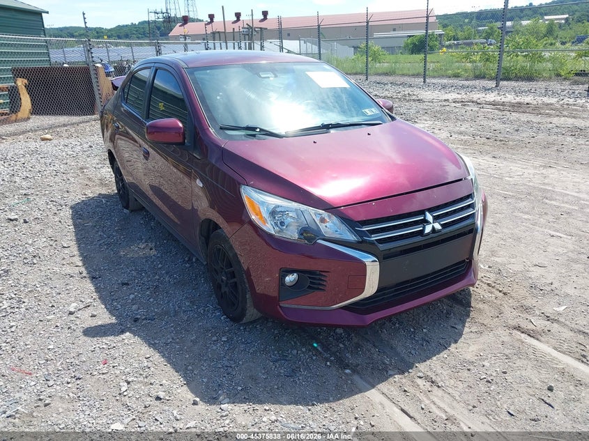 2022 Mitsubishi Mirage VIN ML32FUFJ2NHF06149 IAAI salvage auction — REAR END, Salvage Title, sold $2,800 on 2026-08-20 (photo 1)
