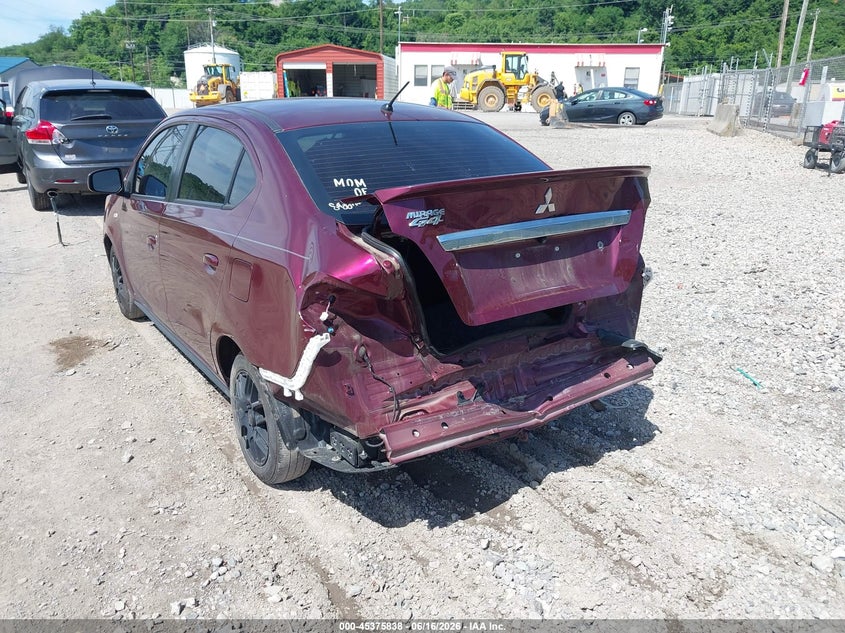 2022 Mitsubishi Mirage VIN ML32FUFJ2NHF06149 IAAI salvage auction — REAR END, Salvage Title, sold $2,800 on 2026-08-20 (photo 3)