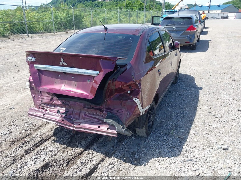 2022 Mitsubishi Mirage VIN ML32FUFJ2NHF06149 IAAI salvage auction — REAR END, Salvage Title, sold $2,800 on 2026-08-20 (photo 4)