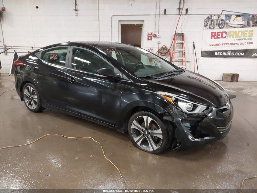 2015 Hyundai Elantra VIN KMHDH4AH5FU370766 IAAI salvage auction — RIGHT FRONT, Salvage (Maine), sold $1,075 on 2026-07-20 (photo 1)