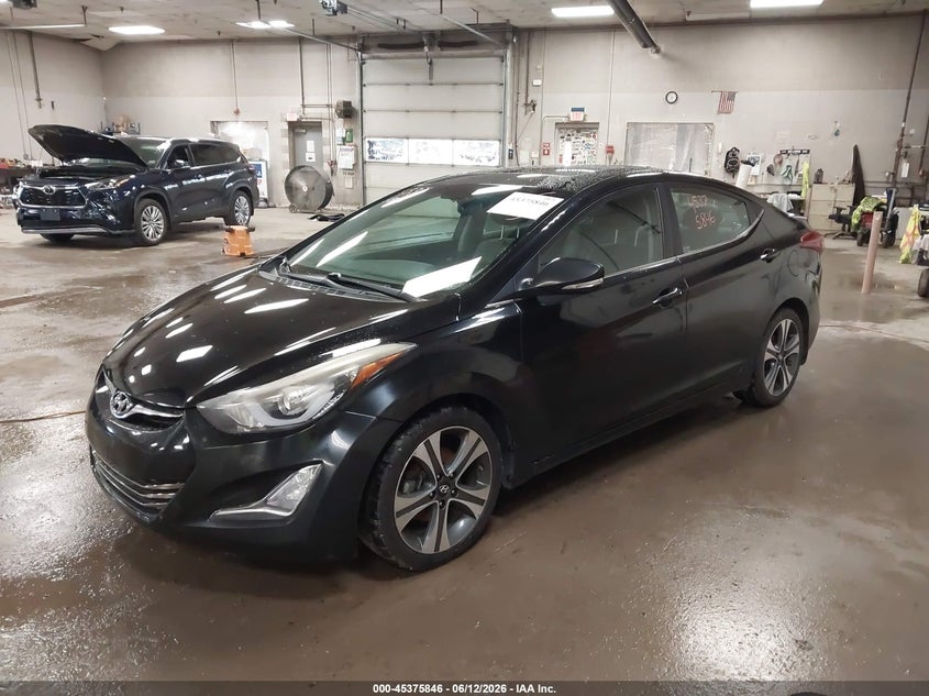 2015 Hyundai Elantra VIN KMHDH4AH5FU370766 IAAI salvage auction — RIGHT FRONT, Salvage (Maine), sold $1,075 on 2026-07-20 (photo 2)