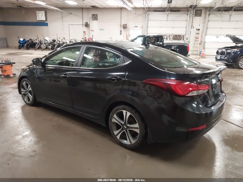 2015 Hyundai Elantra VIN KMHDH4AH5FU370766 IAAI salvage auction — RIGHT FRONT, Salvage (Maine), sold $1,075 on 2026-07-20 (photo 3)