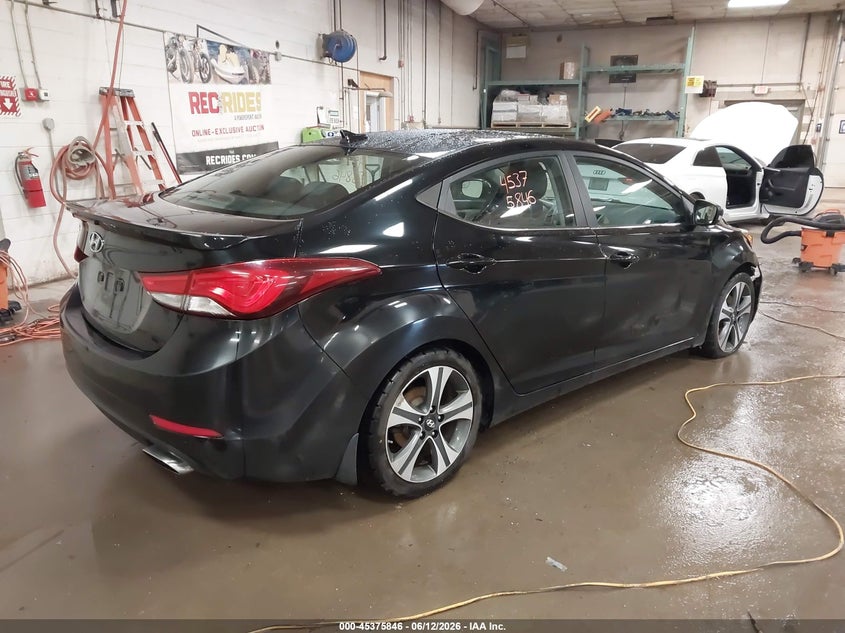 2015 Hyundai Elantra VIN KMHDH4AH5FU370766 IAAI salvage auction — RIGHT FRONT, Salvage (Maine), sold $1,075 on 2026-07-20 (photo 4)