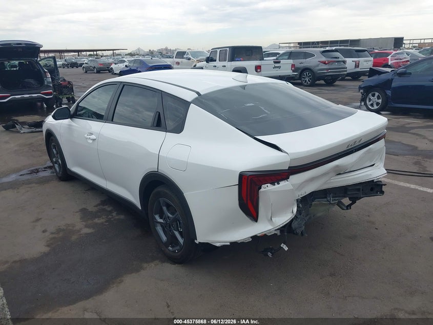2025 Kia K4 VIN 3KPFT4DE6SE144967 IAAI salvage auction — REAR END, Salvage Title, sold $7,500 on 2026-08-01 (photo 3)