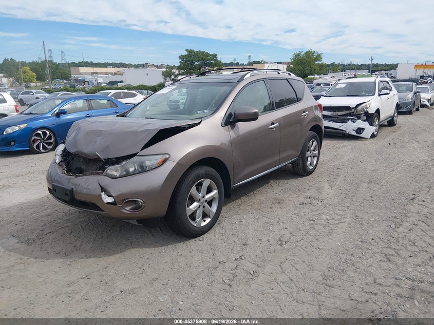 2009 Nissan Murano VIN JN8AZ18W89W206948 IAAI salvage auction — FRONT END, Salvage (Pennsylvania), sold $700 on 2026-07-10 (photo 2)