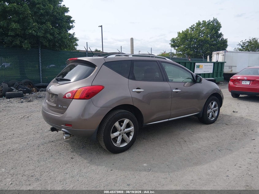 2009 Nissan Murano VIN JN8AZ18W89W206948 IAAI salvage auction — FRONT END, Salvage (Pennsylvania), sold $700 on 2026-07-10 (photo 4)
