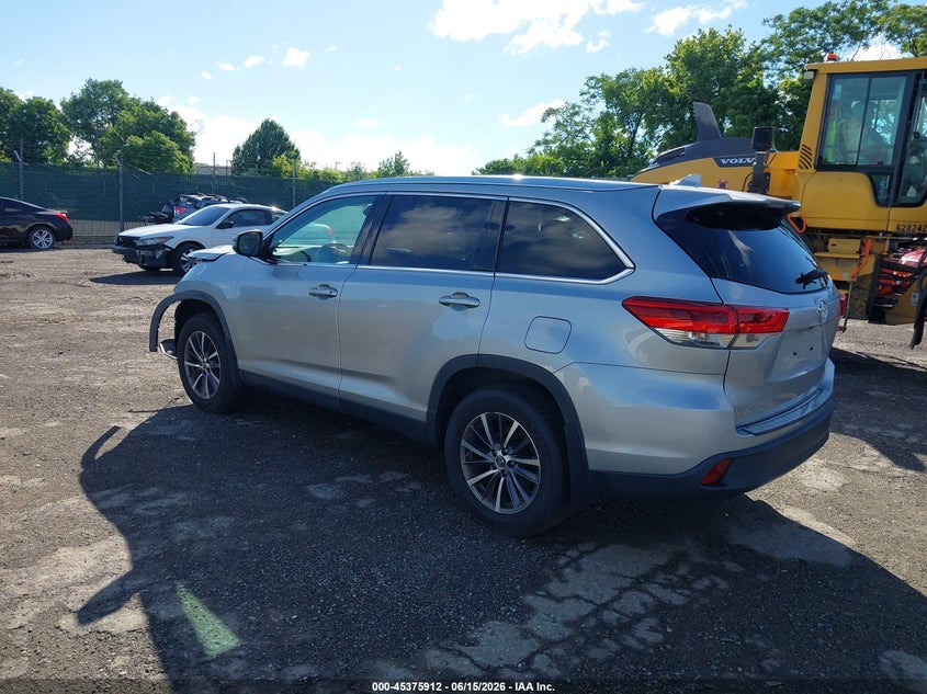 2019 Toyota Highlander VIN 5TDJZRFH4KS605313 IAAI salvage auction — FRONT END, Salvage (Pennsylvania), sold $9,950 on 2026-07-10 (photo 3)