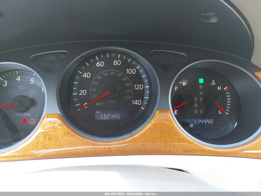 2005 Lexus VIN JTHBA30G255130942 IAAI salvage auction — NORMAL WEAR, Repossession Paperwork (Georgia), sold $2,125 on 2026-07-08 (photo 7)