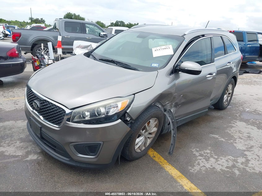2016 Kia Sorento VIN 5XYPG4A37GG101065 IAAI salvage auction — LEFT FRONT, Salvage (Texas), sold $925 on 2026-07-17 (photo 2)