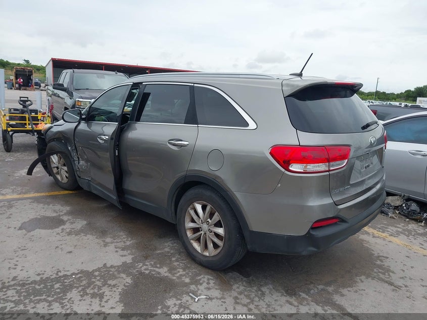2016 Kia Sorento VIN 5XYPG4A37GG101065 IAAI salvage auction — LEFT FRONT, Salvage (Texas), sold $925 on 2026-07-17 (photo 3)