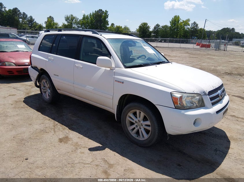 2007 Toyota Highlander VIN JTEGW21A270018229 IAAI salvage auction — RIGHT REAR, Clear (Virginia), sold $550 on 2026-07-10 (photo 1)