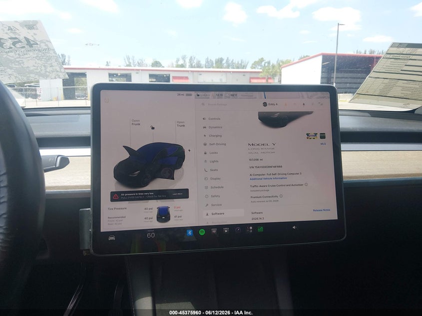 2022 Tesla Model y VIN 7SAYGDEE8NF481668 IAAI salvage auction — RIGHT SIDE, Rebuildable (Florida), sold $8,200 on 2026-07-30 (photo 7)