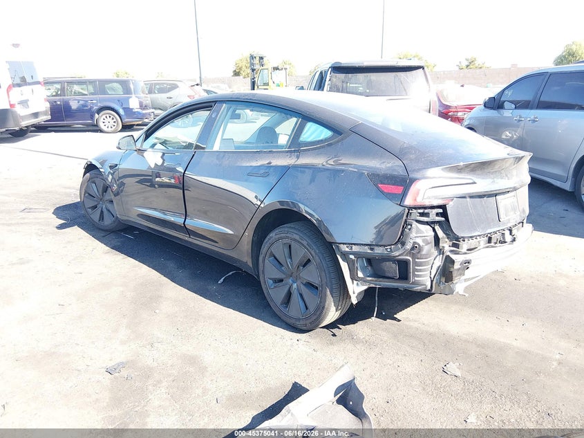 2025 Tesla Model 3 VIN 5YJ3E1EA4SF061779 IAAI salvage auction — RIGHT FRONT, Wait Title, sold $11,225 on 2026-07-31 (photo 3)