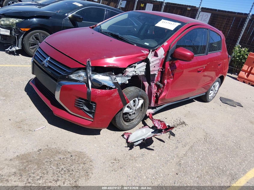 2022 Mitsubishi Mirage VIN ML32AUHJ8NH008918 IAAI salvage auction — LEFT FRONT, Salvage (Colorado), sold $1,850 on 2026-07-14 (photo 2)