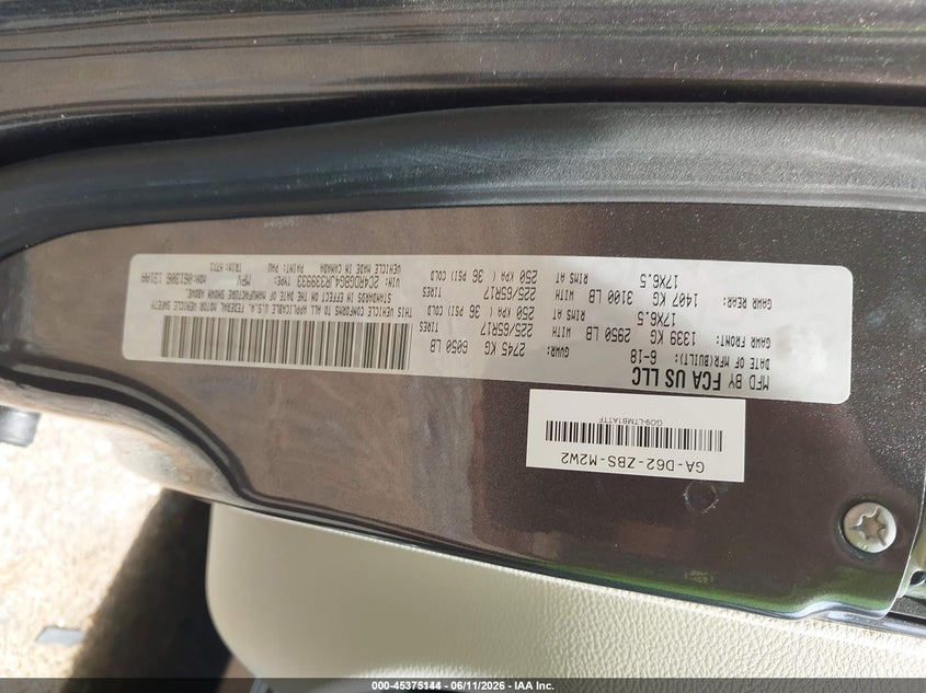 2018 Dodge Grand caravan VIN 2C4RDGBG4JR339933 IAAI salvage auction — NORMAL WEAR, SF97 (Virginia), sold $11,100 on 2026-07-22 (photo 9)