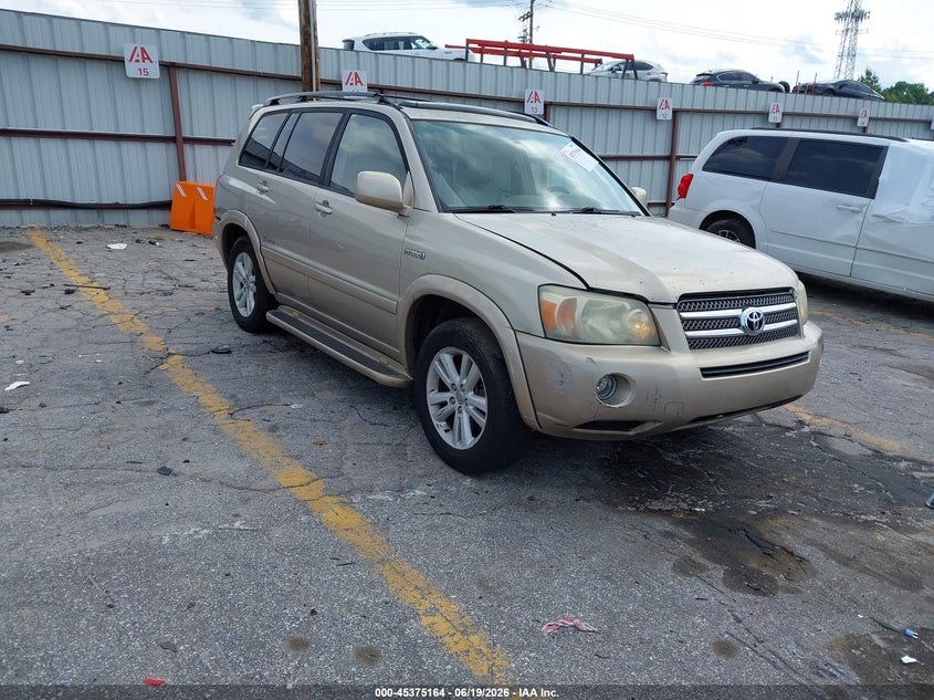 2006 Toyota Highlander hybrid VIN JTEDW21A260015994 IAAI salvage auction — FRONT & REAR, Salvage (Georgia), sold $675 on 2026-07-09 (photo 1)